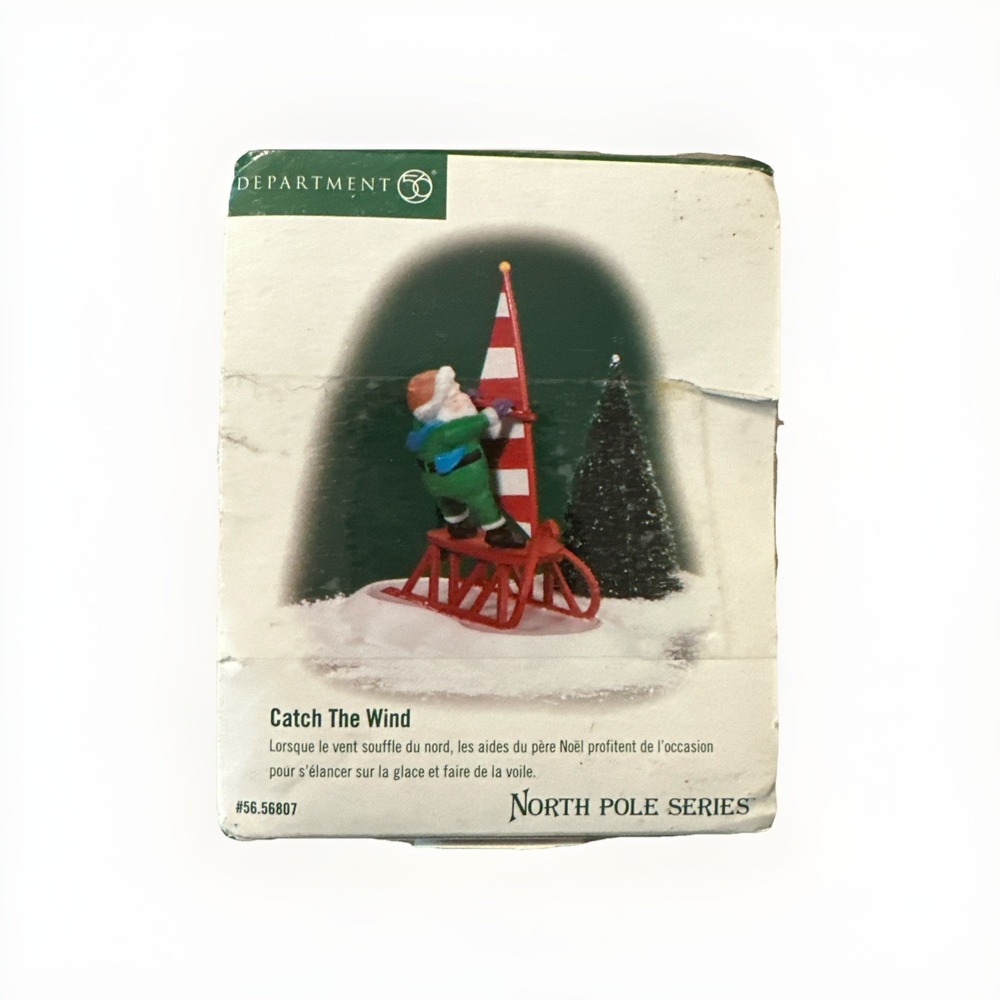 Dept 56 North Pole Series Catch the Wind #56.56807 NEW in Box retired 2002